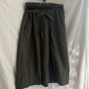 Small Olive Madewell Skirt with Elastic, Tied Waist